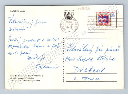 Postcard Karlovy Vary collage 1974 (M5173)