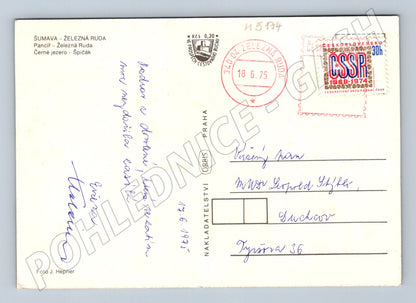 Postcard Šumava Železná Ruda surroundings 1975 (M5174)