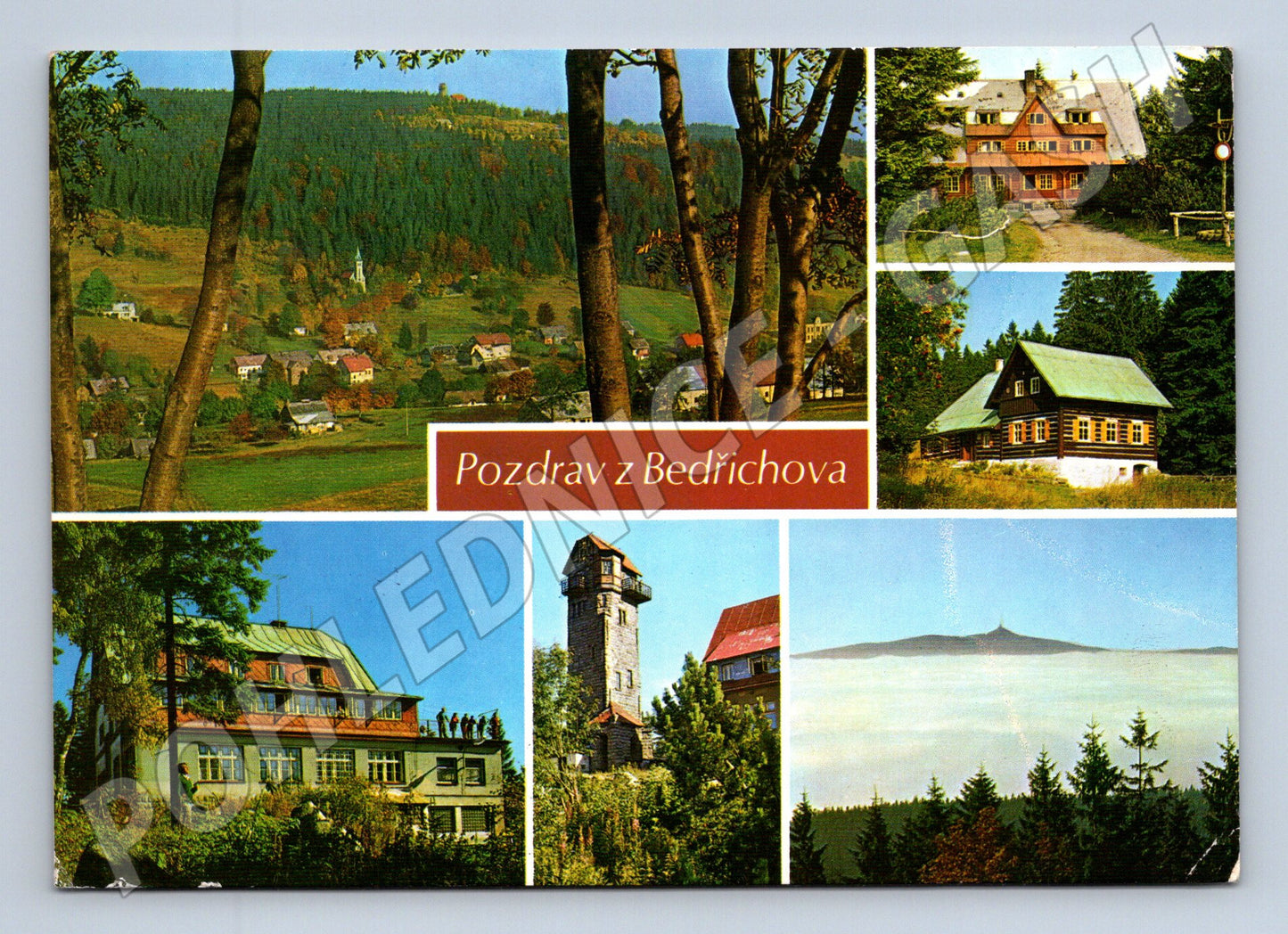 Postcard Bedřichov Jizera Mountains 1975 (M5175)