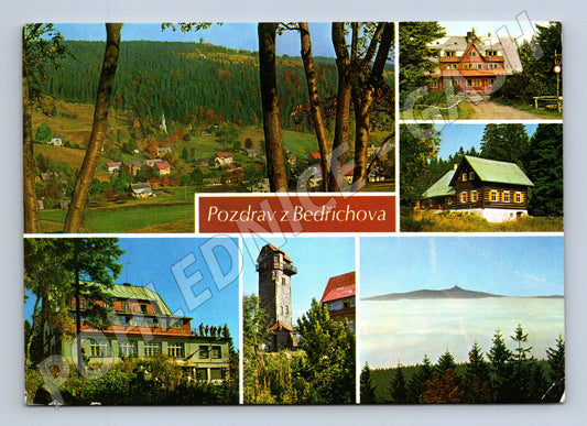 Postcard Bedřichov Jizera Mountains 1975 (M5175)