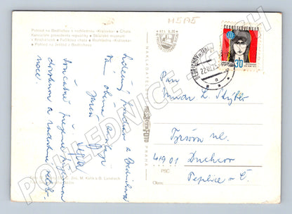 Postcard Bedřichov Jizera Mountains 1975 (M5175)
