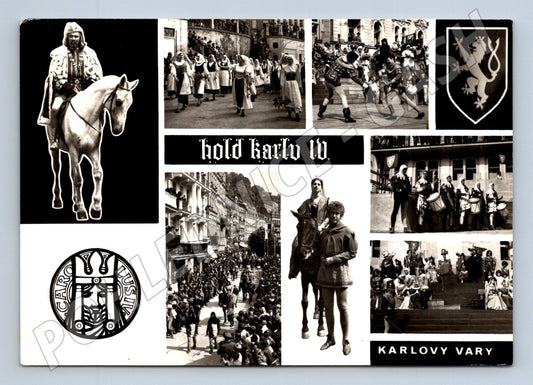 Postcard Karlovy Vary Tribute to Charles IV (M5176)