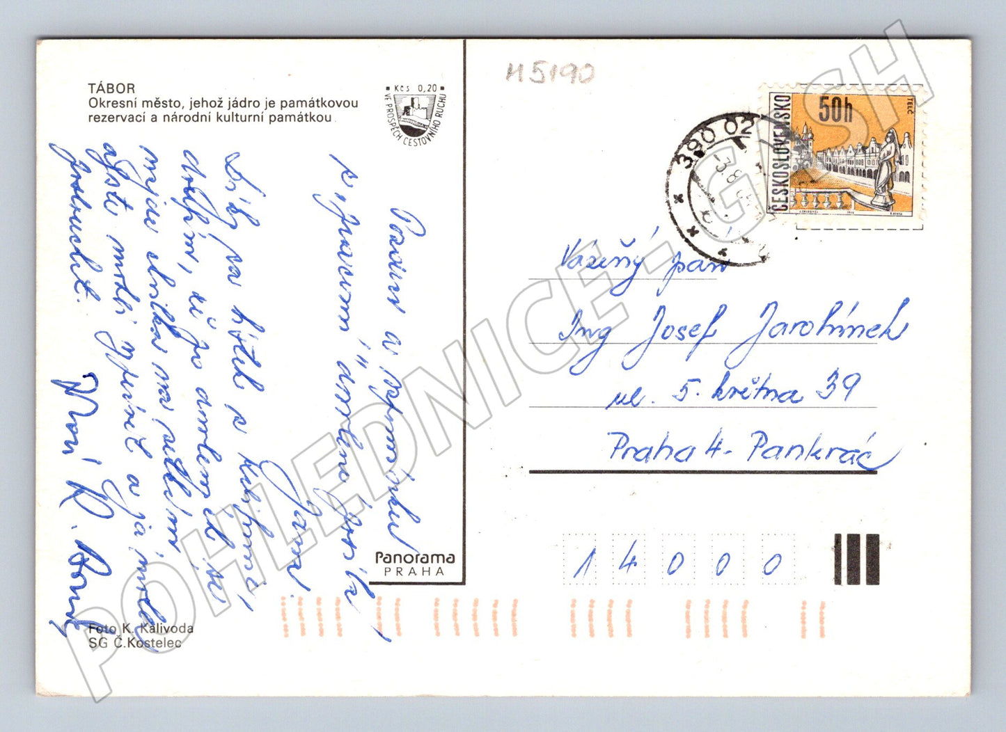 Postcard Tábor multiple shots (M5190)