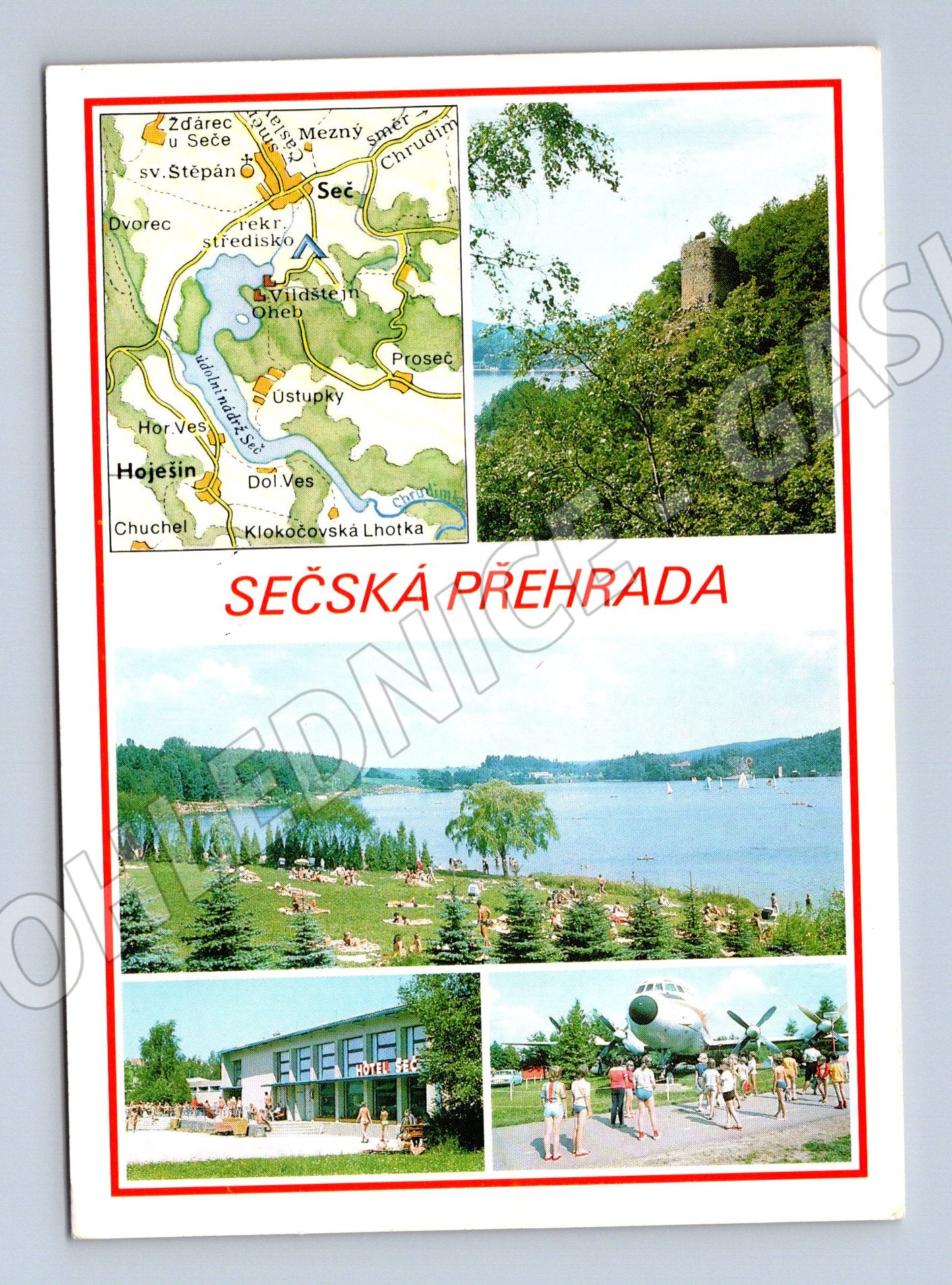 Postcard Seč Dam historical (M5193)