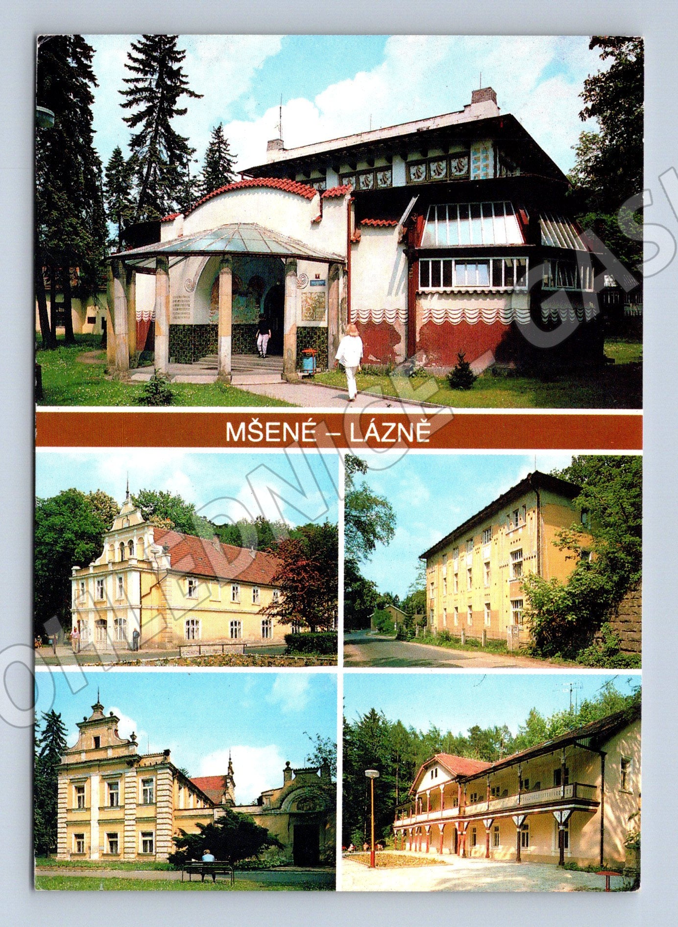 Postcard Mšené Lázně multiple shots (M5195)