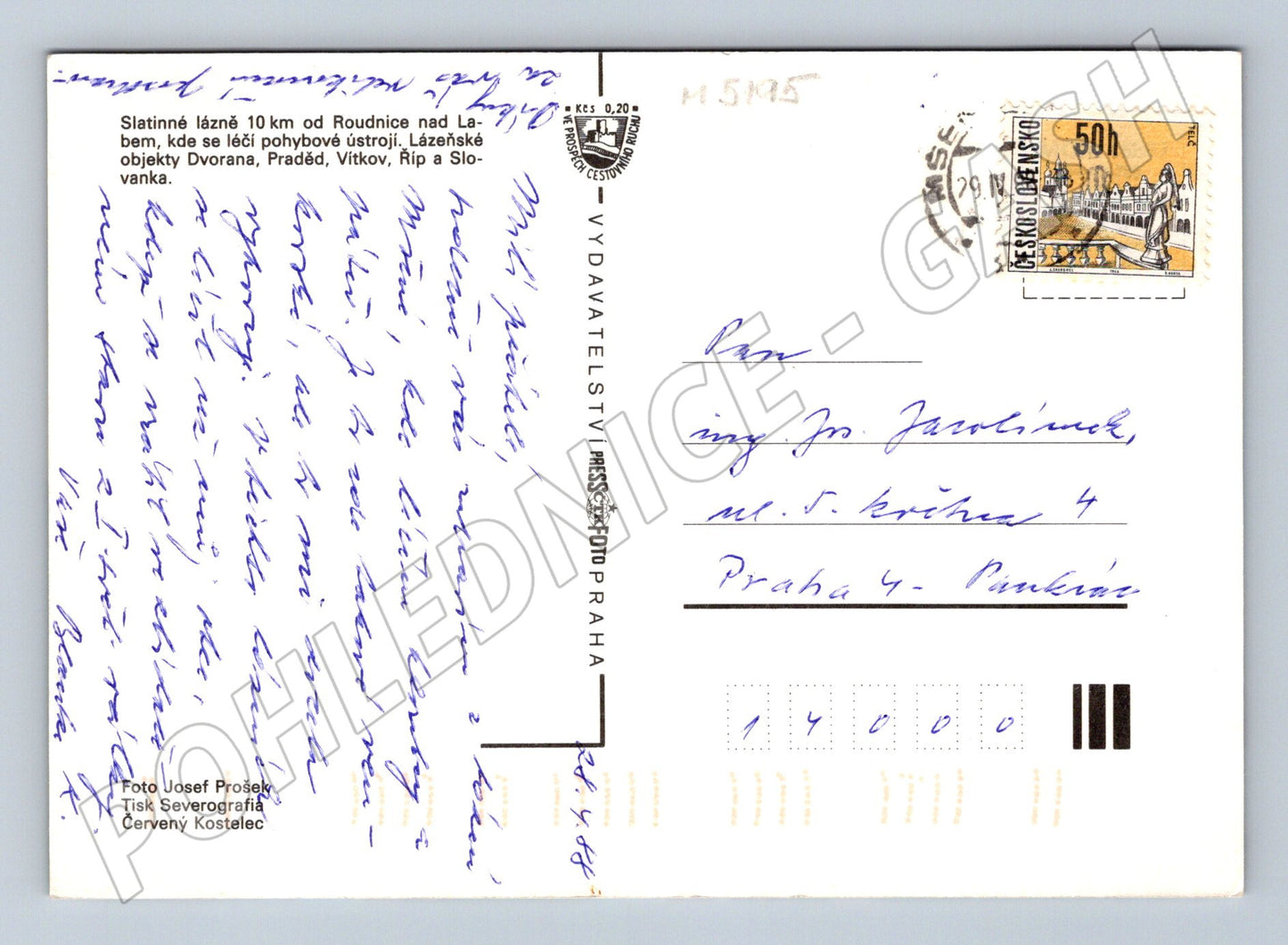 Postcard Mšené Lázně multiple shots (M5195)