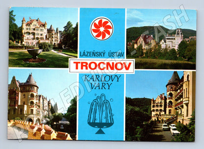 Postcard Karlovy Vary Spa Institute Trocnov 1972 (M5197)