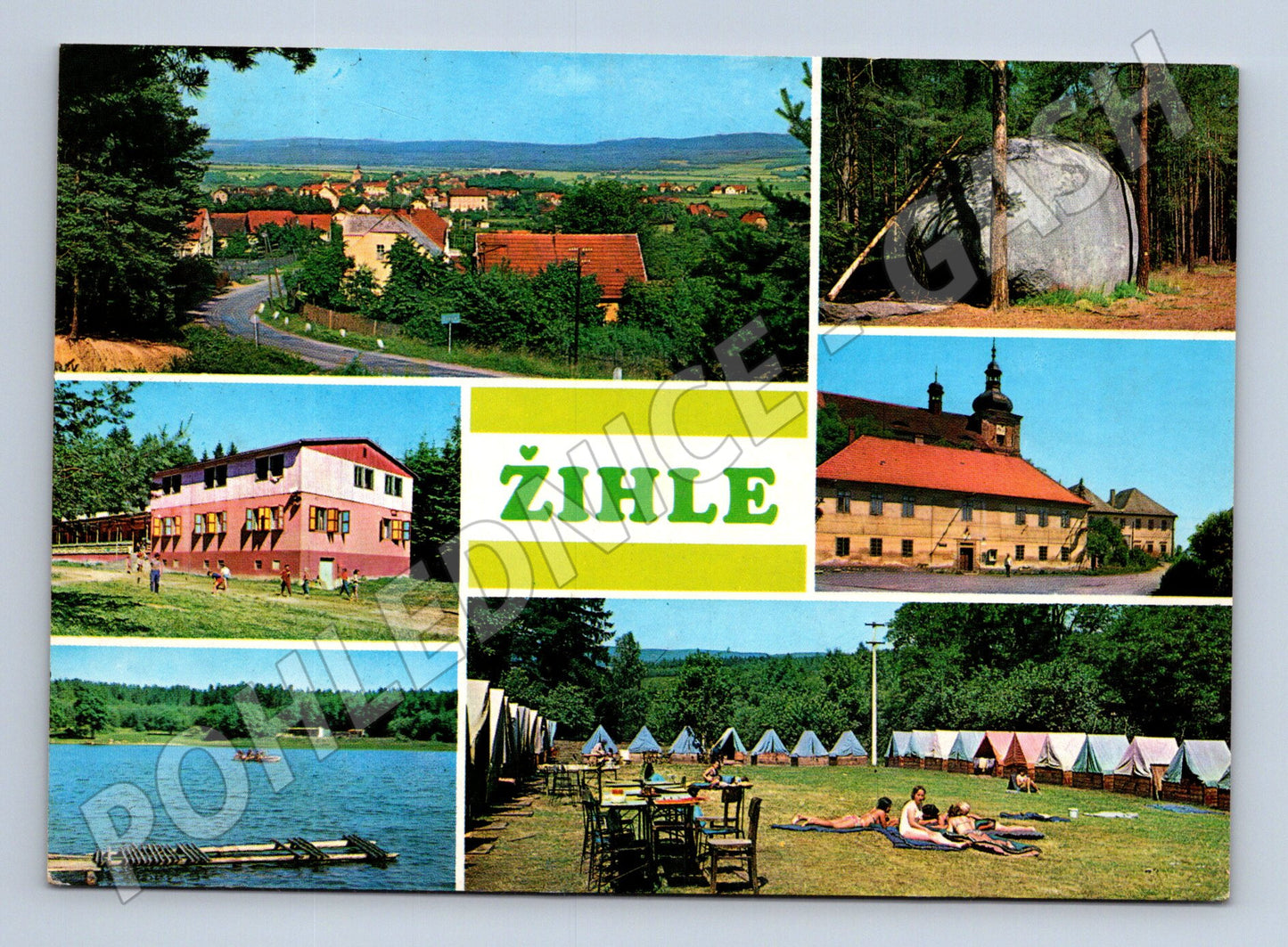 Postcard Žihle, period, multiple shots (M5202)