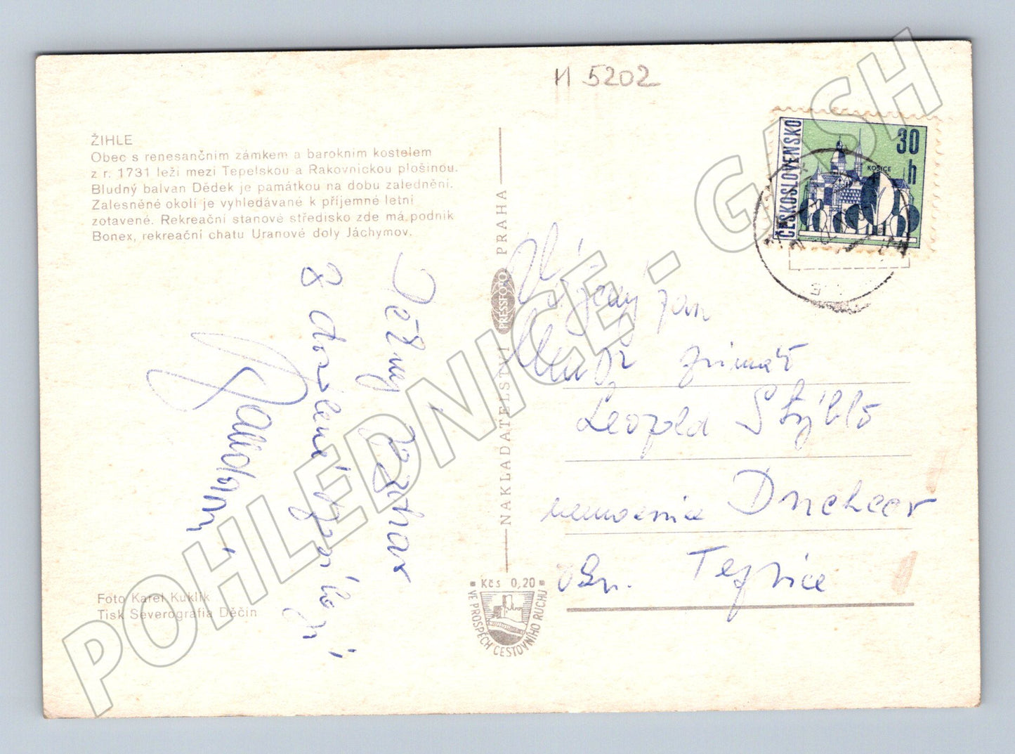 Postcard Žihle, period, multiple shots (M5202)