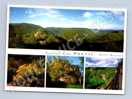 Postcard Podyjí Nový Hrádek ruins (M5212)