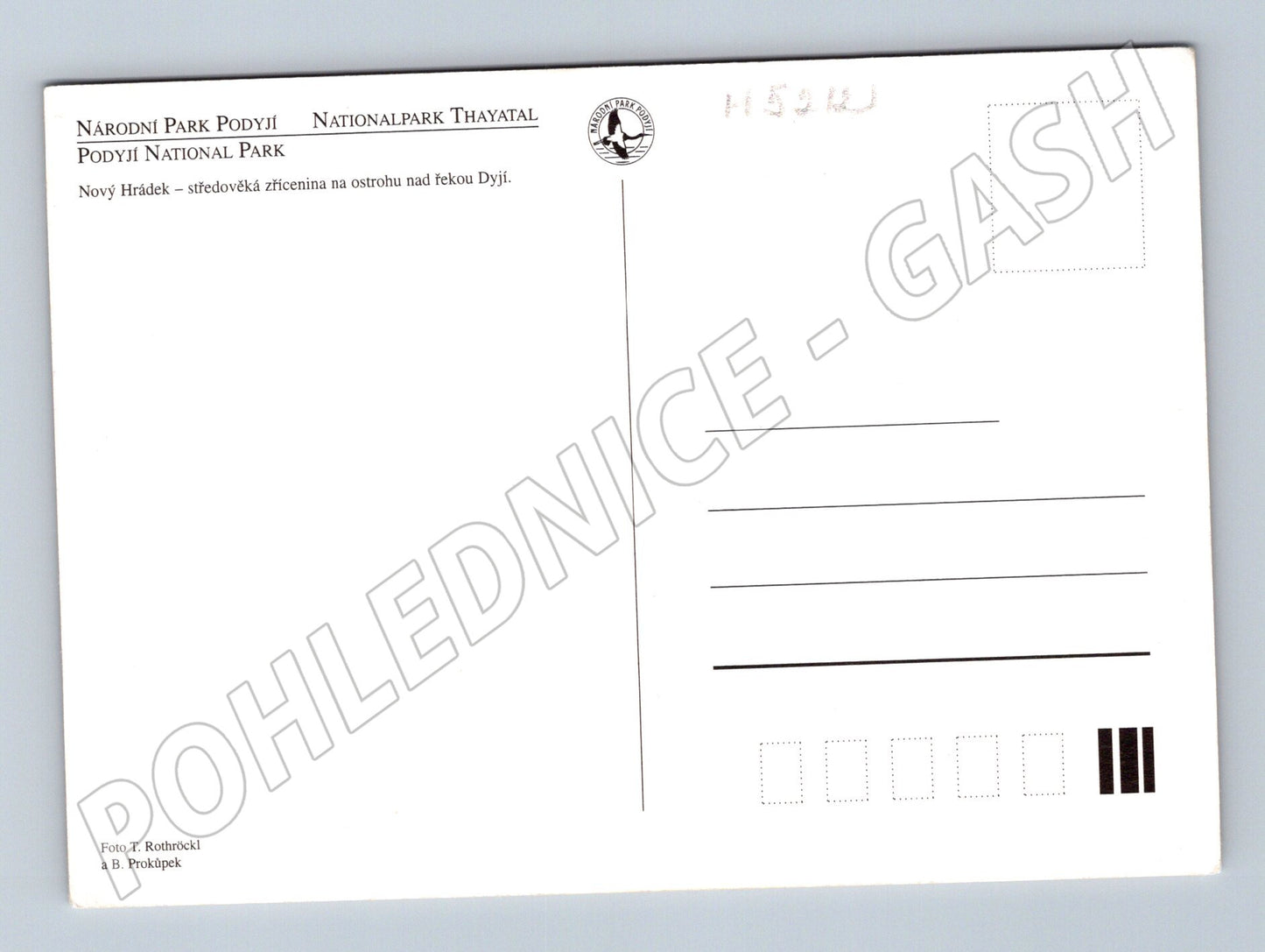 Postcard Podyjí Nový Hrádek ruins (M5212)