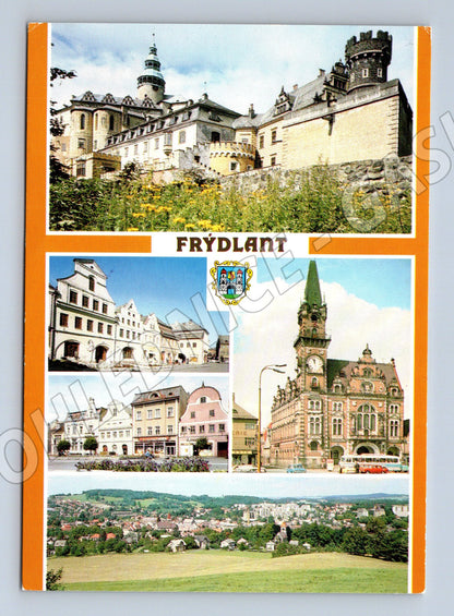 Postcard Frýdlant castle town hall panorama (M5221)