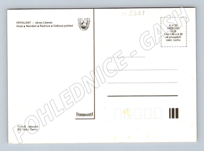 Postcard Frýdlant castle town hall panorama (M5221)