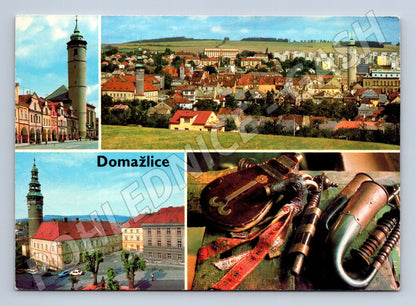 Pohlednice Domažlice koláž památek Chodsko (M5222)