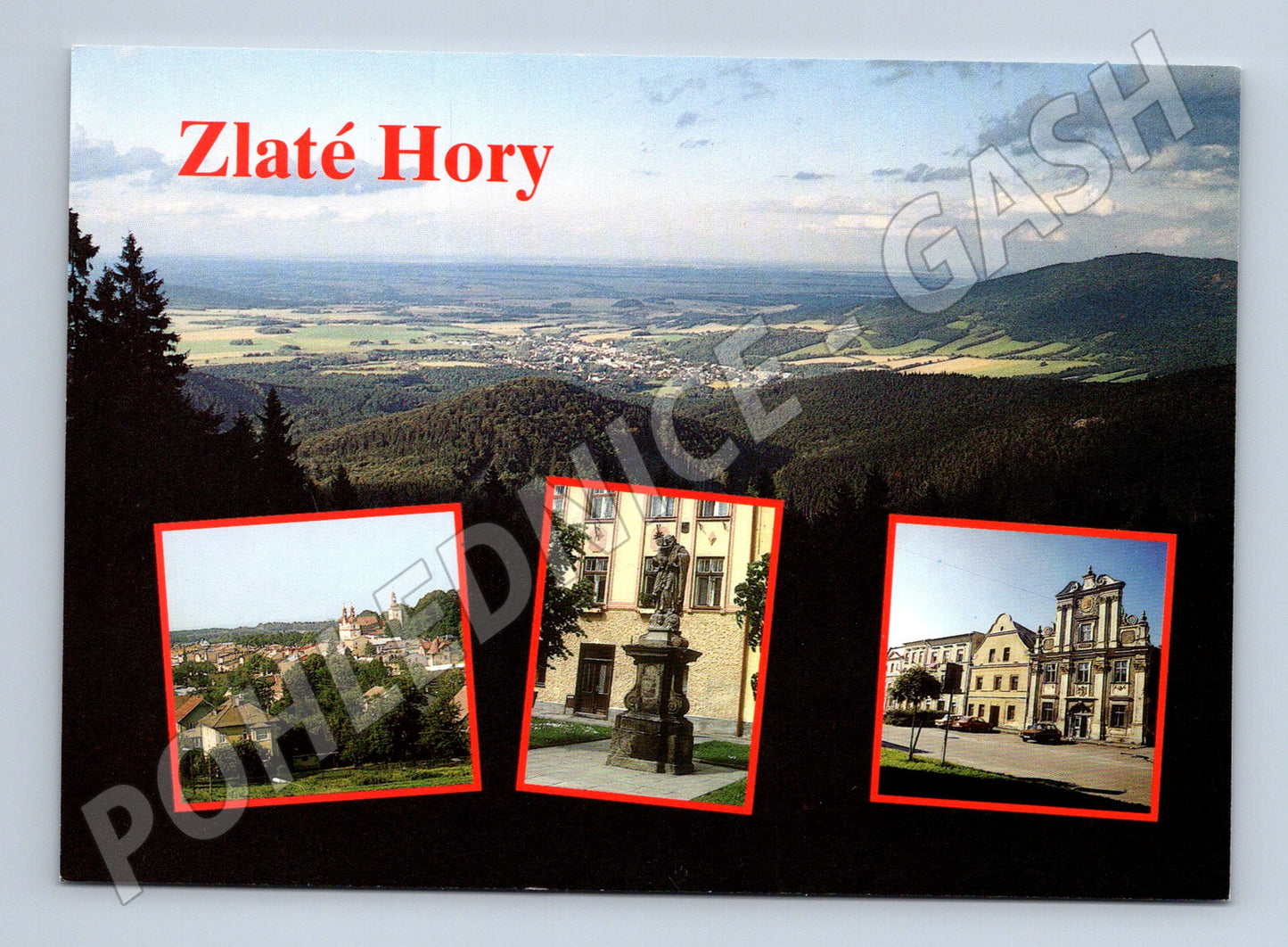 Postcard Zlaté Hora panorama square (M5223)