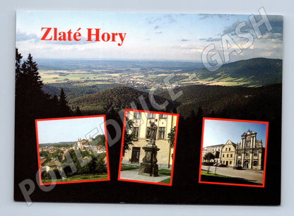 Postcard Zlaté Hora panorama square (M5223)