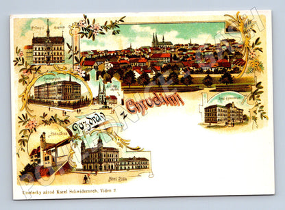 Chrudim historical postcard, turn of the century (M5228)