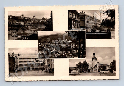 Pohlednice Vsetín více záběrů kolem 1950 (M5232)