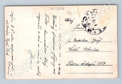 Pohlednice Milovice černobílá kolem 1930 (M5234)
