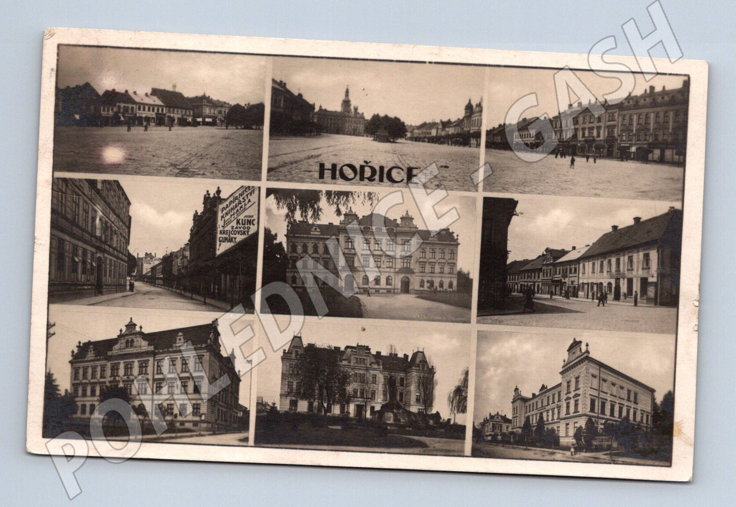 Postcard Hořice historical collage 1930 (M5238)