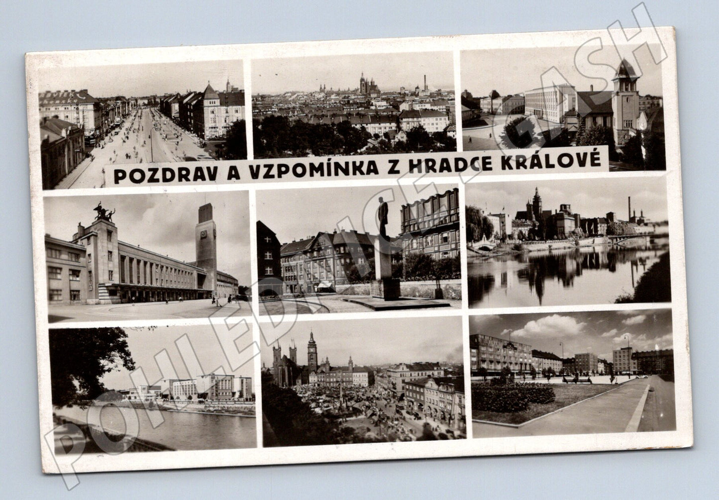 Postcard Hradec Králové multiple shots 1940 (M5239)
