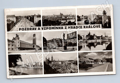 Postcard Hradec Králové multiple shots 1940 (M5239)