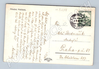 Postcard Hradec Králové multiple shots 1940 (M5239)