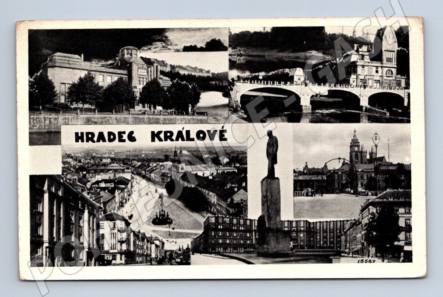 Postcard Hradec Králové collage until 1950 (M5240)