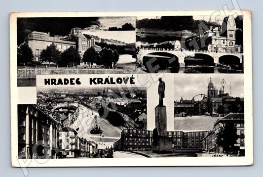 Postcard Hradec Králové collage until 1950 (M5240)
