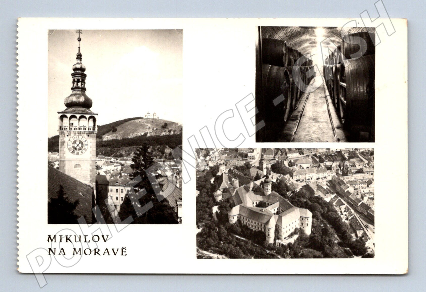 Postcard Mikulov Castle Holy Hill (M5242)