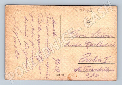 Postcard Milovice, period, small format (M5245)