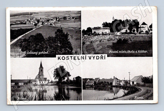 Pohlednice Kostelní Vydří historická (M5247)