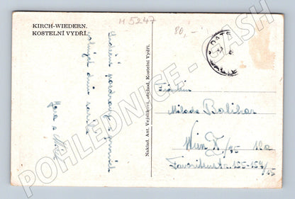 Postcard Kostelní Vydří historical (M5247)