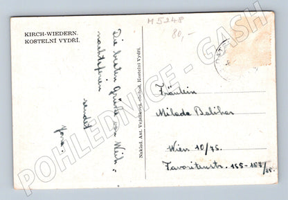 Pohlednice Kostelní Vydří historická (M5248)