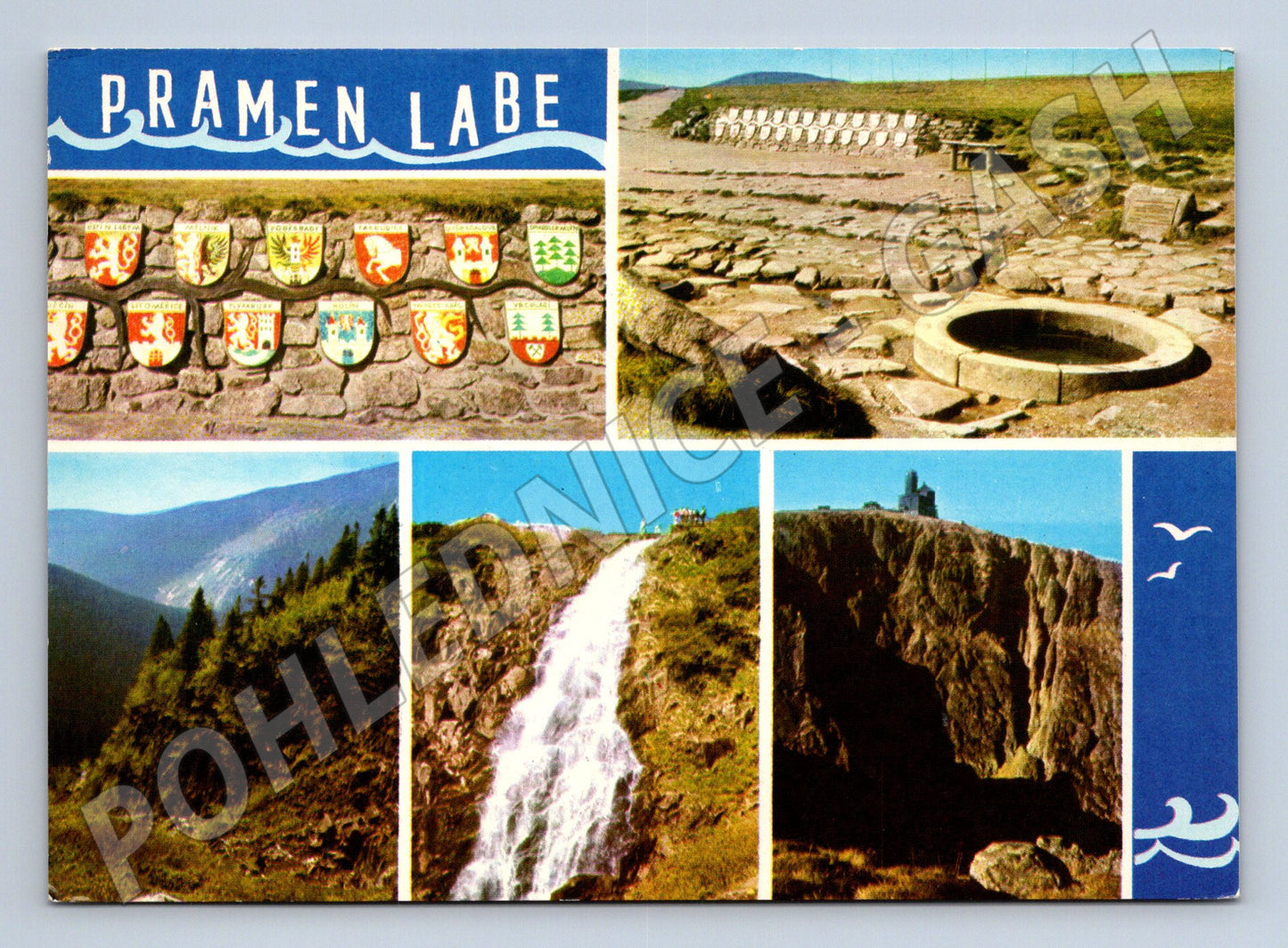 Postcard Spring of the Elbe Elbe Waterfall (M5254)
