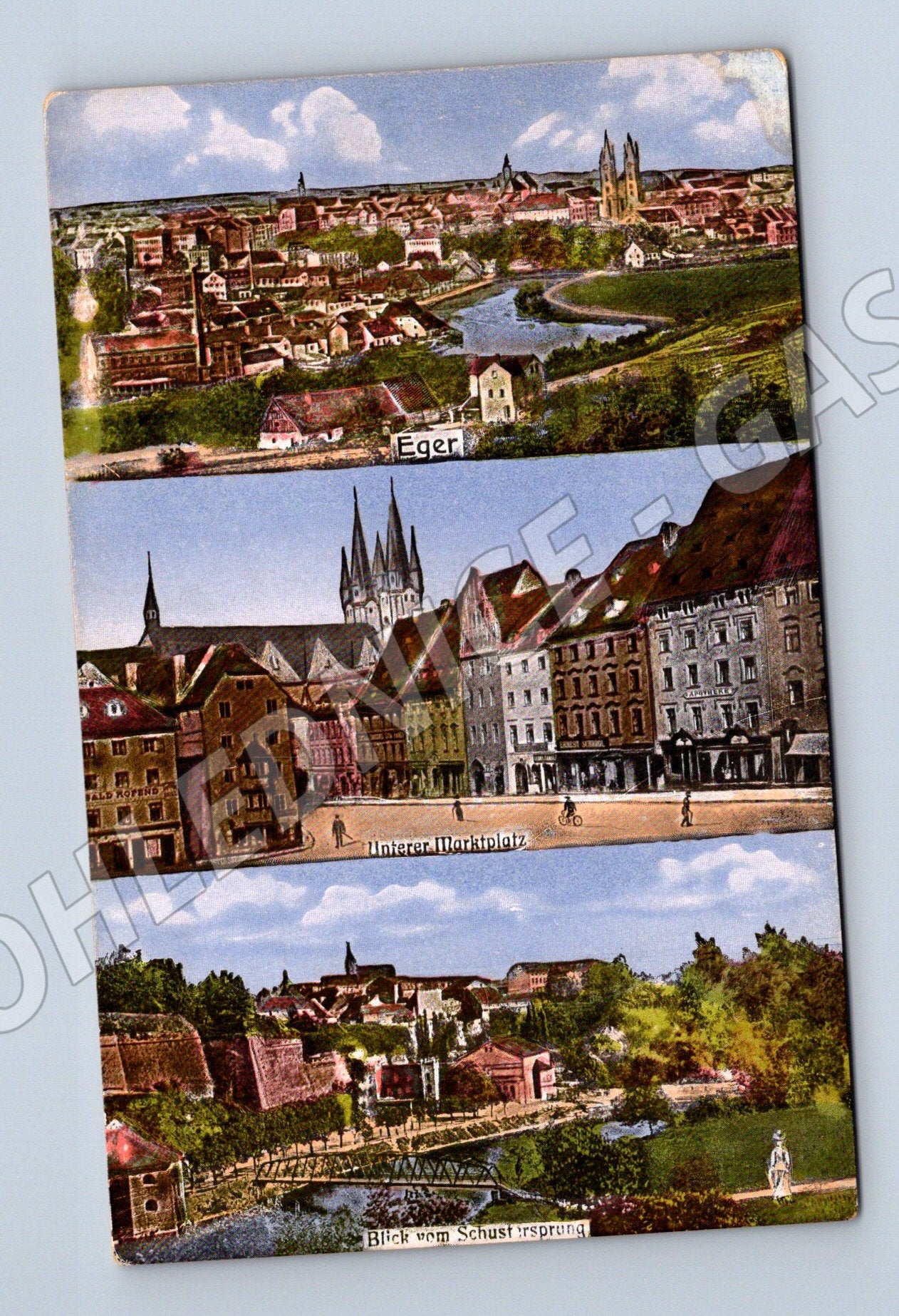 Cheb historical colored postcard (M5258)