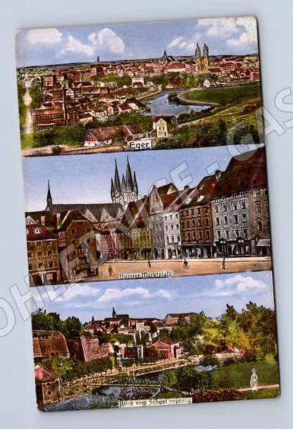 Cheb historical colored postcard (M5258)