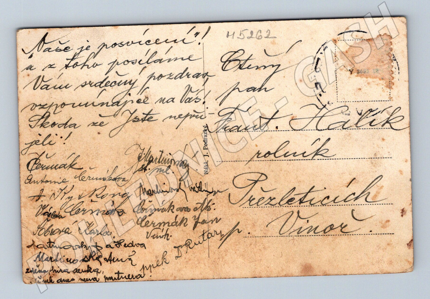 Postcard Buštěhrad small format (M5262)
