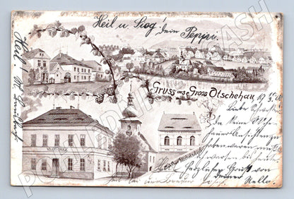 Postcard Velká Olešná historical (M5274)