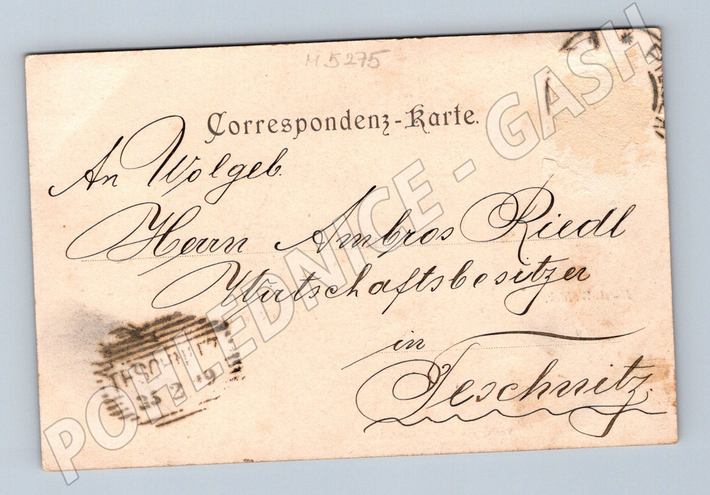 Postcard Pilsen Hotel Wettdek 1899 (M5275)