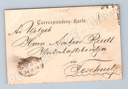 Postcard Pilsen Hotel Wettdek 1899 (M5275)