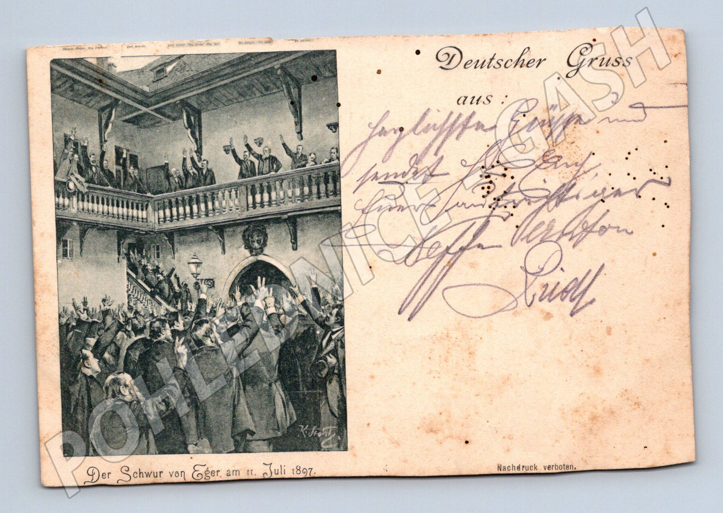 Postcard Cheb Oath in Eger (M5280)