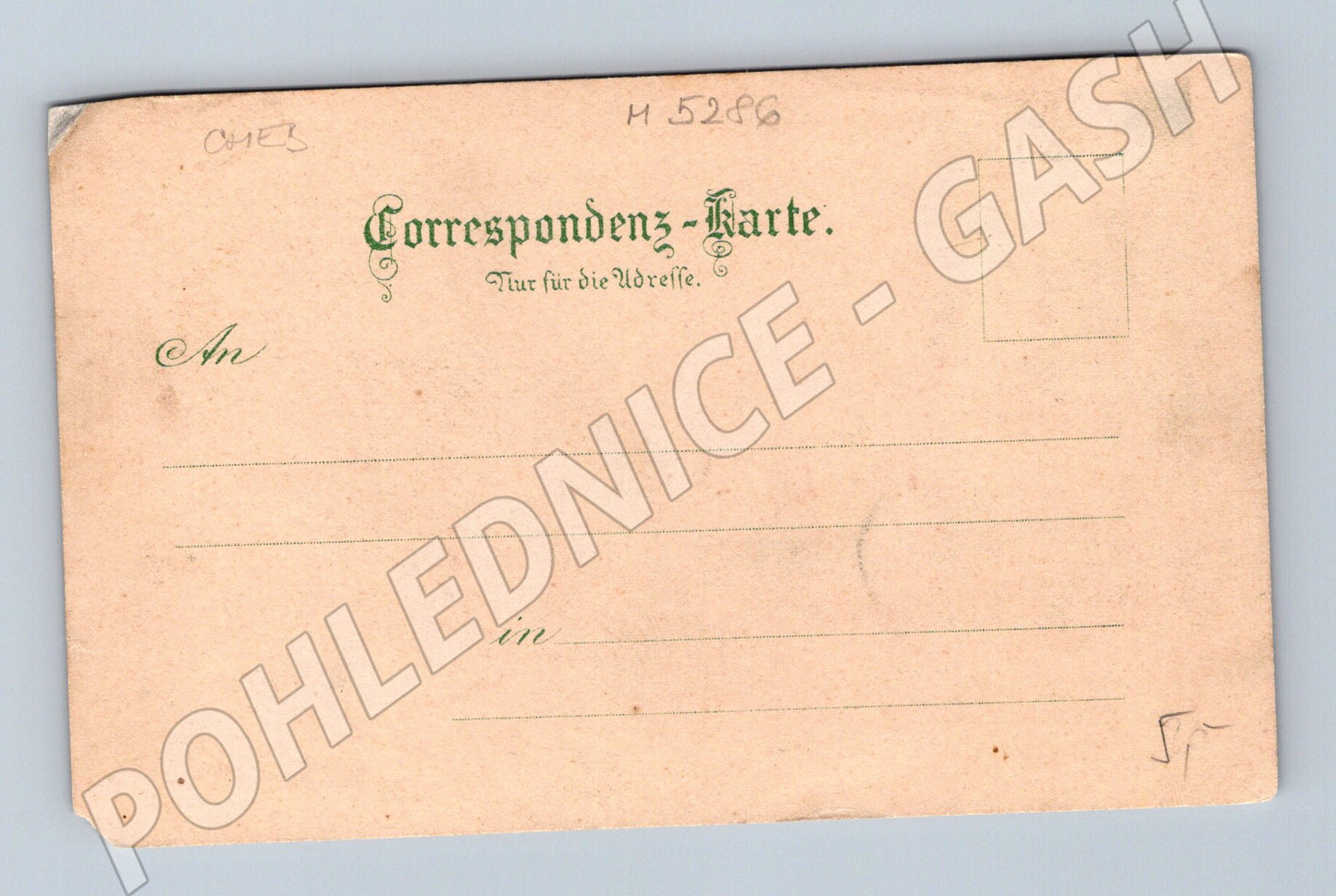 Postcard Cheb market town hall (M5286)