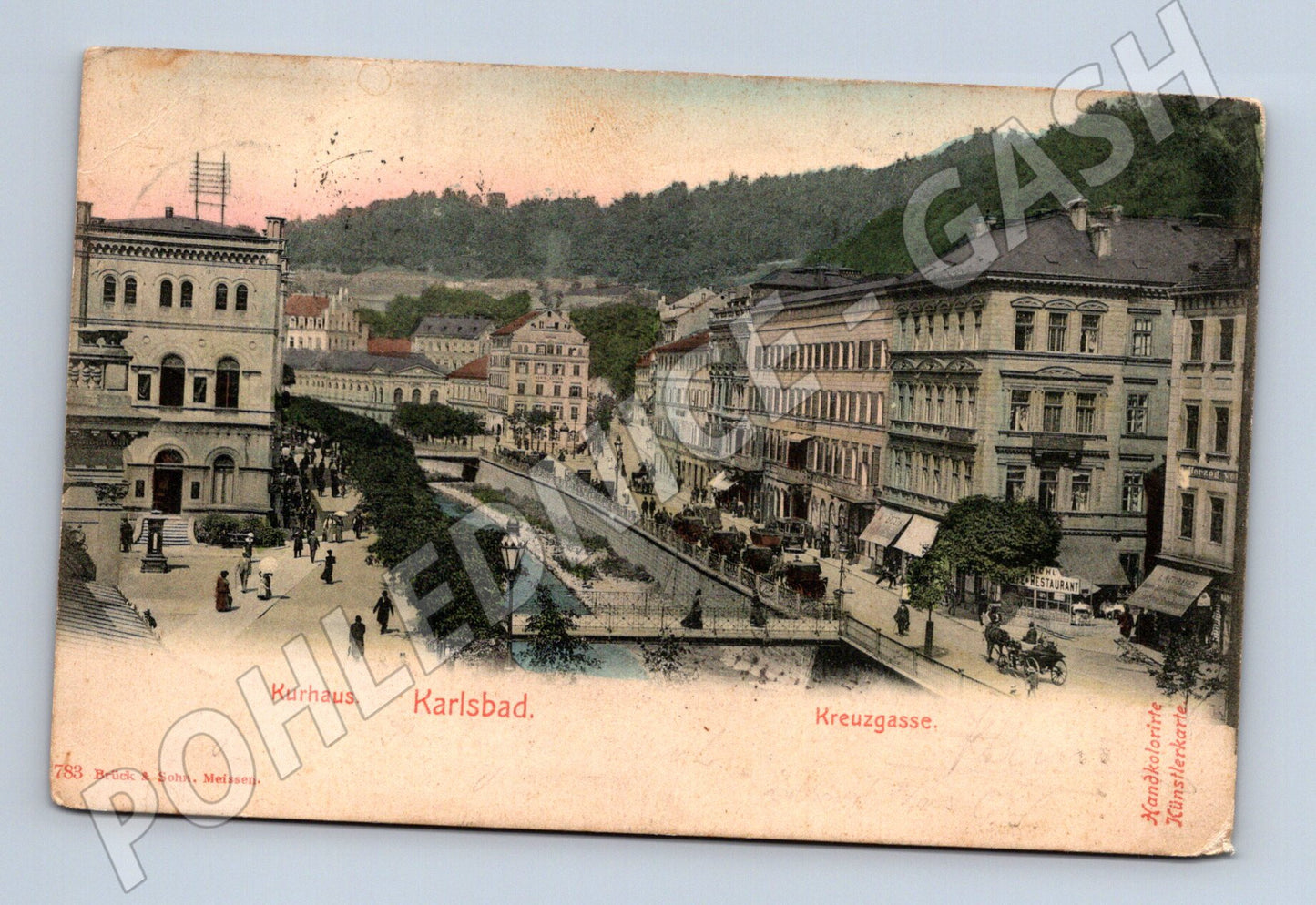 Pohlednice Karlsbad Kurhaus Kreuzgasse (M5289)