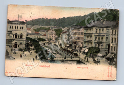 Pohlednice Karlsbad Kurhaus Kreuzgasse (M5289)