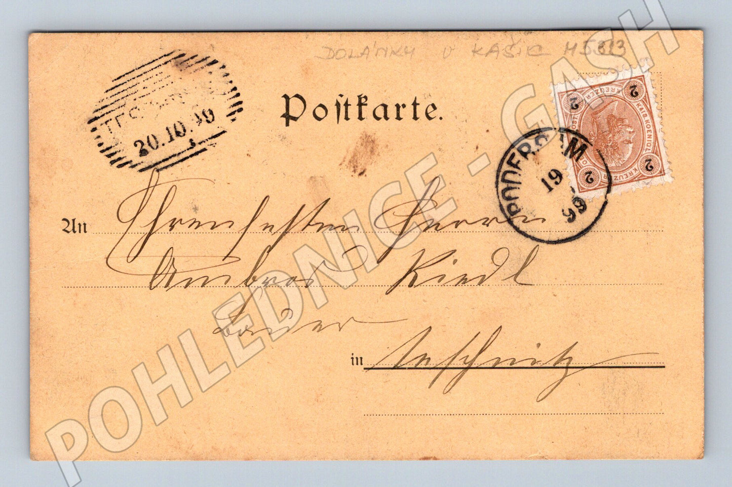 Postcard Dolanka near Podbořany 1899 (M5313)