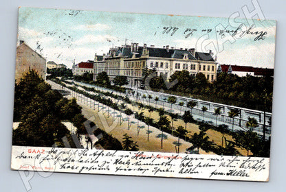 Pohlednice Žatec Bürgerschule RU (M5315)