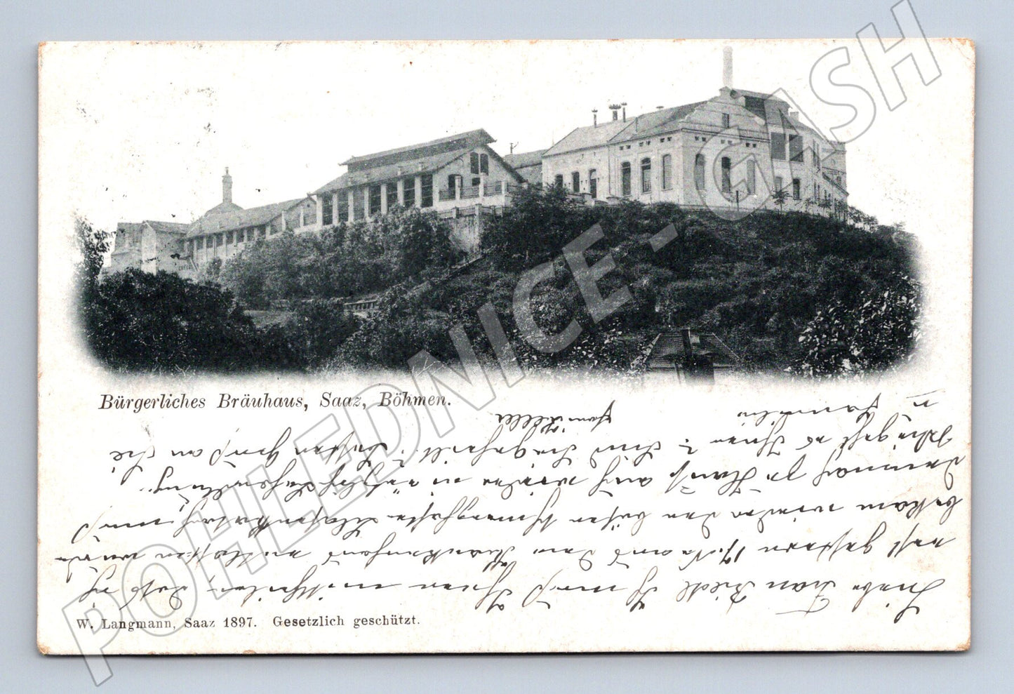 Pohlednice Žatec Bräuhaus 1897 (M5318)