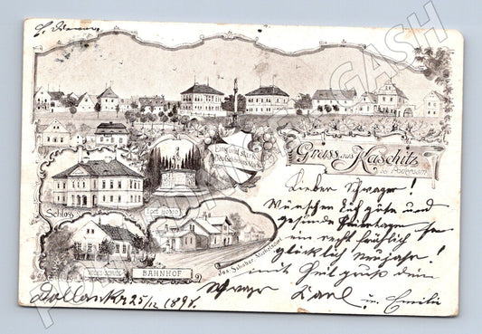 Pohlednice Kašice 1897 malý formát (M5319)