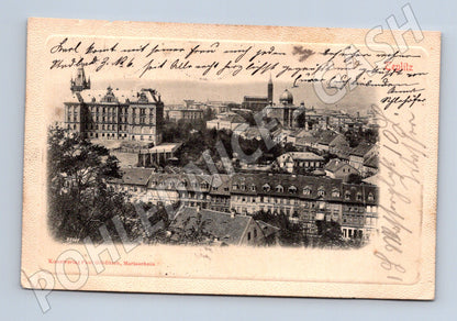 Pohlednice Teplice zámek panorama (M5322)